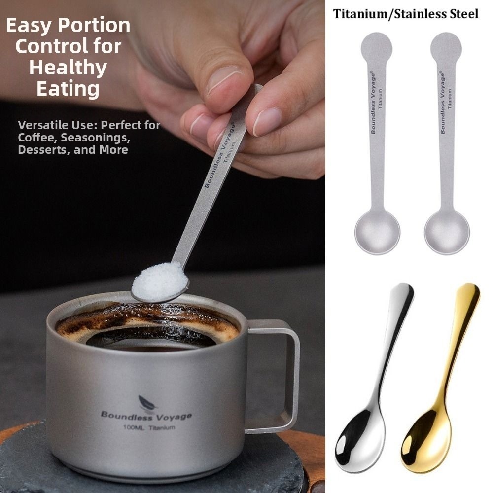 Mini Long Handle Ice Cream Dessert Spoons Portable Stainless Steel Coffee Tea Stirring Spoon Mixing 2