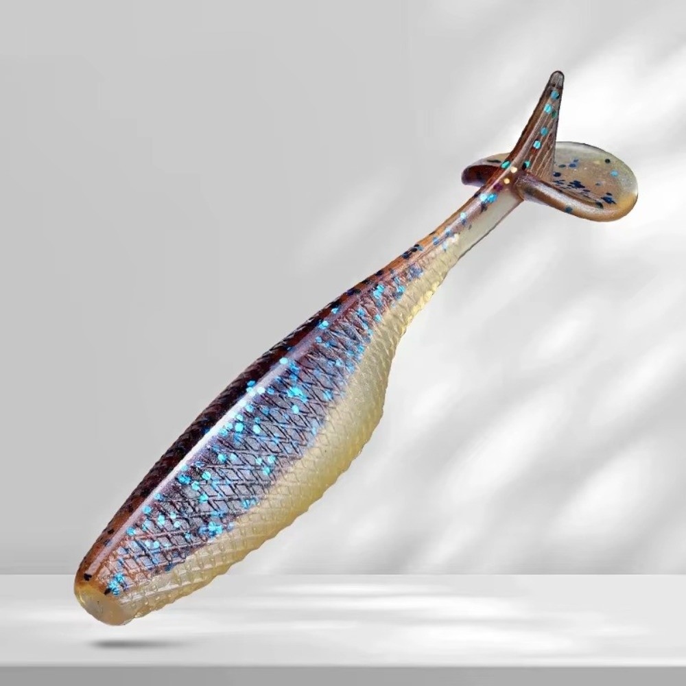 Fishing Soft Bait Floating Feature TTail Design SlowSink Action Swimbait Set 3