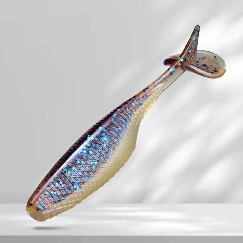 Fishing Soft Bait Floating Feature TTail Design SlowSink Action Swimbait Set 3