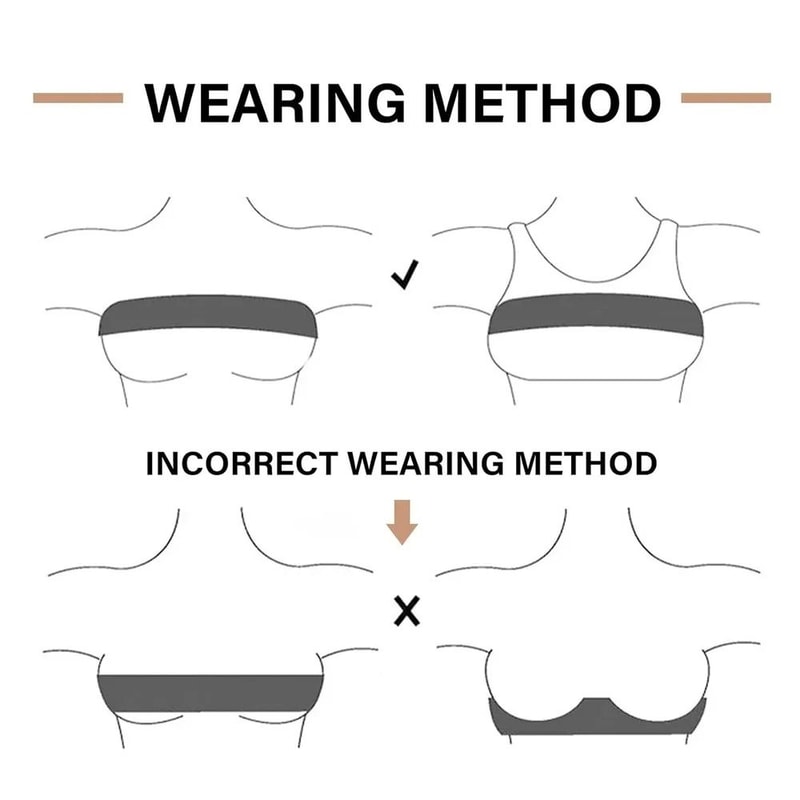 Athletic Breast Support Band Chest Belt, Comfortable Accessory for Active Women