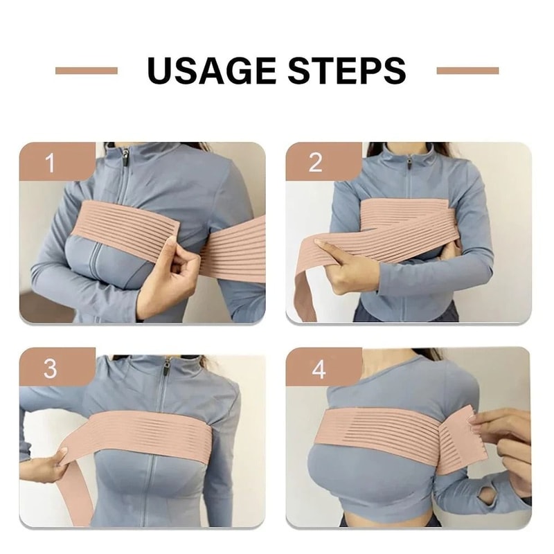 Athletic Breast Support Band Chest Belt, Comfortable Accessory for Active Women