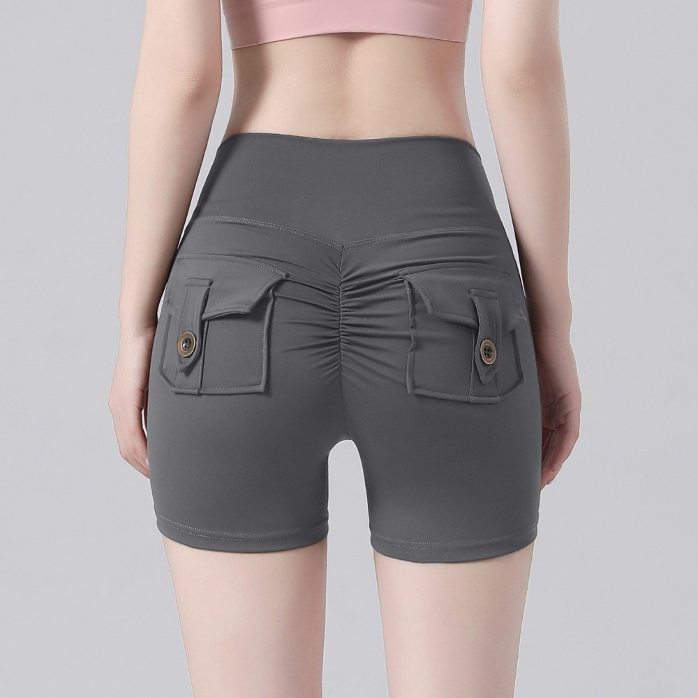 Breathable High Waist Peach Butt Shorts Push Up Scrunched Butt Fitness Shorts For Yoga And Exercise 5