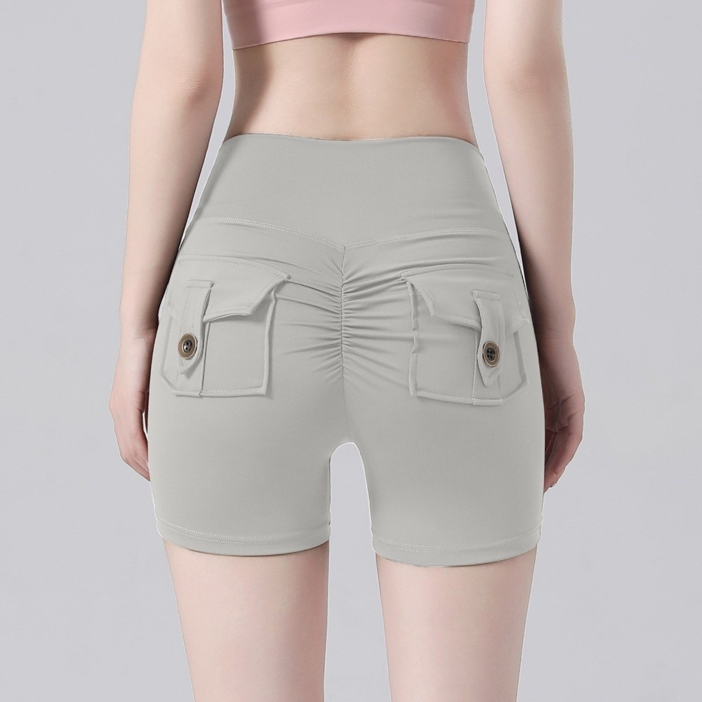 Breathable High Waist Peach Butt Shorts Push Up Scrunched Butt Fitness Shorts For Yoga And Exercise 9