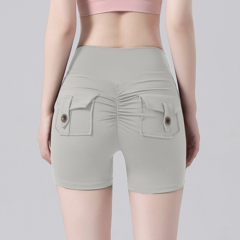 Breathable High Waist Peach Butt Shorts Push Up Scrunched Butt Fitness Shorts For Yoga And Exercise 9