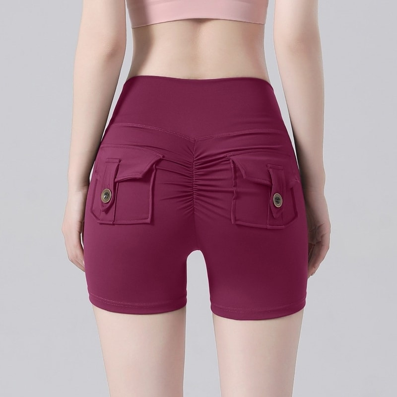 Breathable High Waist Peach Butt Shorts Push Up Scrunched Butt Fitness Shorts For Yoga And Exercise 10