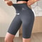 High Waist Yoga Pants Women, Fashion Polyester Fibre Thin Five-cent Slim Fit Elastic Push Up Shorts