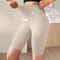 High Waist Yoga Pants Women, Fashion Polyester Fibre Thin Five-cent Slim Fit Elastic Push Up Shorts