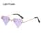 Rimless Sun Glasses For Women Retro Diamond Shaped Halloween Glasses Triangle Sunglasses Rave Party 9