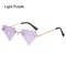 Rimless Sun Glasses For Women Retro Diamond Shaped Halloween Glasses Triangle Sunglasses Rave Party 9