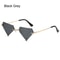 Rimless Sun Glasses For Women Retro Diamond Shaped Halloween Glasses Triangle Sunglasses Rave Party 11