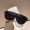Monoblock Semi-round Sunglasses for Women, Outdoor Designer Oversized Sun Glasses, Half Frame Eyewear for Women & Men