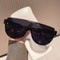 Monoblock Semi-round Sunglasses for Women, Outdoor Designer Oversized Sun Glasses, Half Frame Eyewear for Women & Men