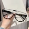 Monoblock Semi-round Sunglasses for Women, Outdoor Designer Oversized Sun Glasses, Half Frame Eyewear for Women & Men