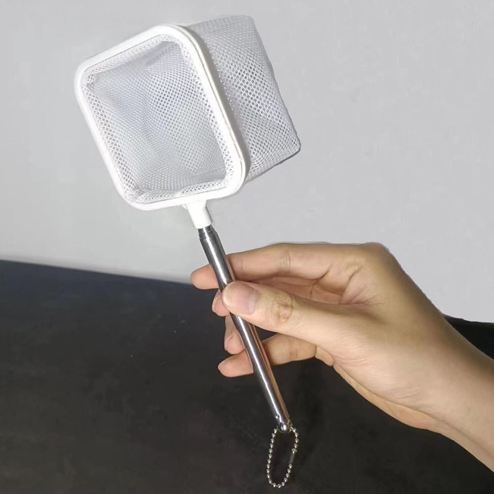 Telescopic Shrimp Net, Long Handle Goldfish Net, White Extendable Fish Nets