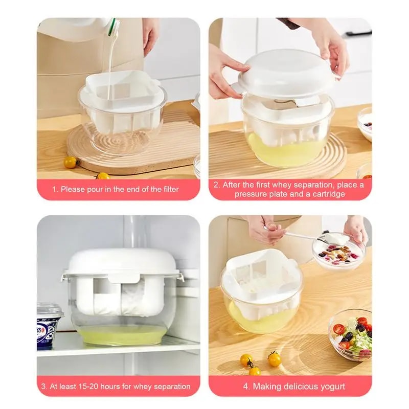 SelfMade Yogurt Filter MultiFunctional Whey Separator Press Yogurt Maker Household Cheese Filter Sc 1