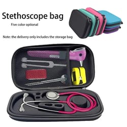 stethoscope storage bag, wear-resistant mesh bags organizer, shockproof & safe for home use - black