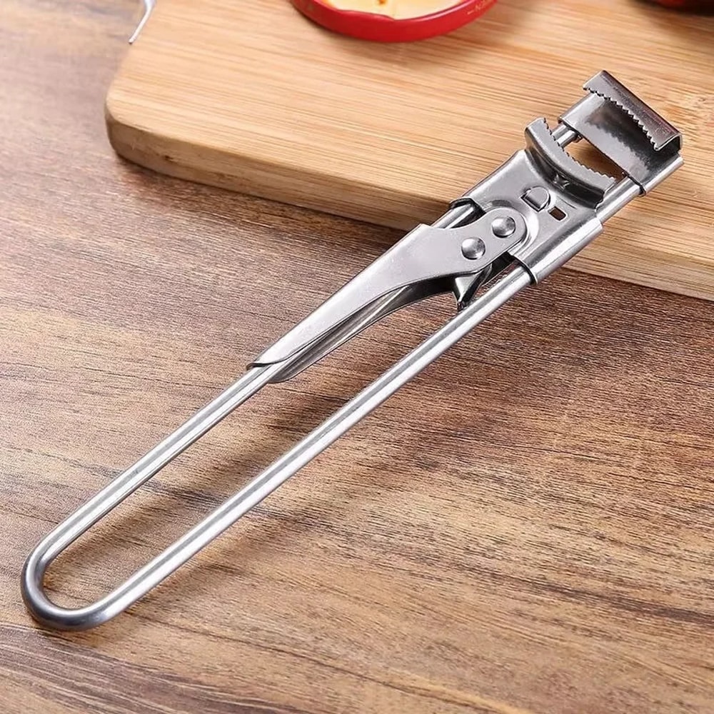 Stainless Steel Adjustable Multi-Function Bottle Opener, Lids Off Jar Opener, Screw Can Opener, Labor-Saving Kitchen