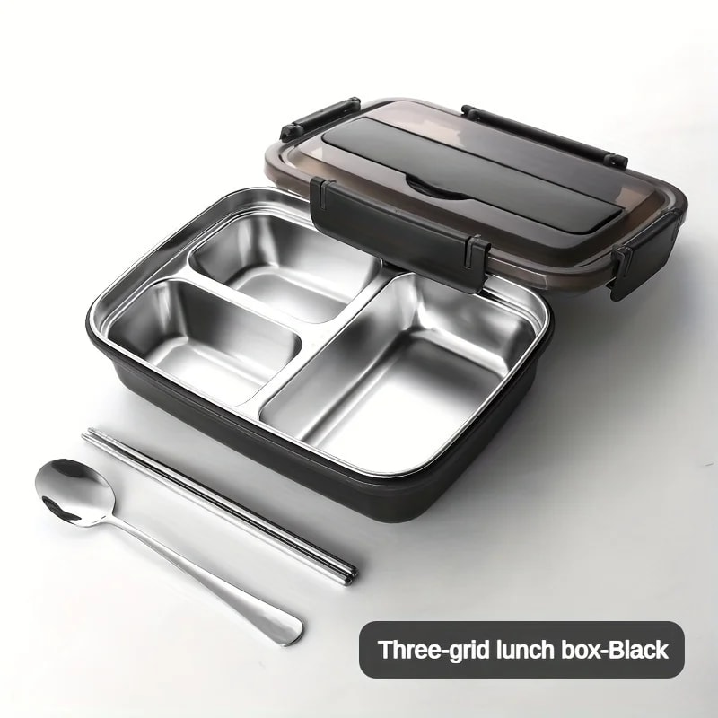 Durable LeakProof Stainless Steel Lunch Box With Compartments EasyClean Bento Container For Office 4