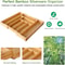 Wooden Adjustable Cutlery Tray, Bamboo Drawer Divider Organizer, Expandable Kitchen Storage
