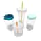 Portable Round Silicone Cup Lid with Straw Hole, High Tension, Food Contact Grade