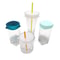 Portable Round Silicone Cup Lid with Straw Hole, High Tension, Food Contact Grade