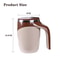 Magnetic Rotating Electric Lazy Coffee Stirring Cup, Stainless Steel Auto Stirring Milk Cup Mark Cup