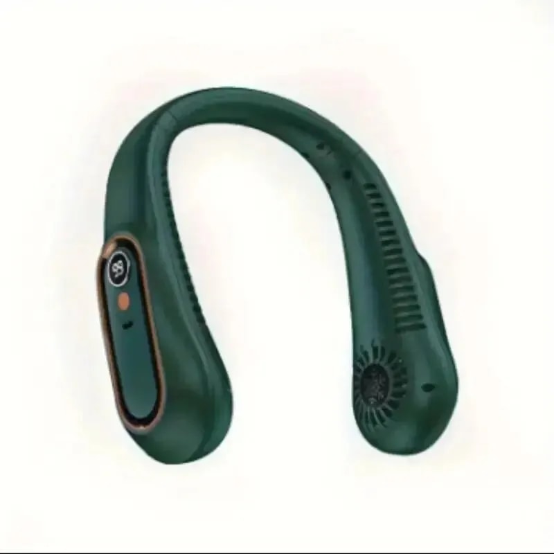 Portable Vaneless Hanging Neck Fan With USB Cooler Digital Display Adjustable Speeds And Bladeless 7