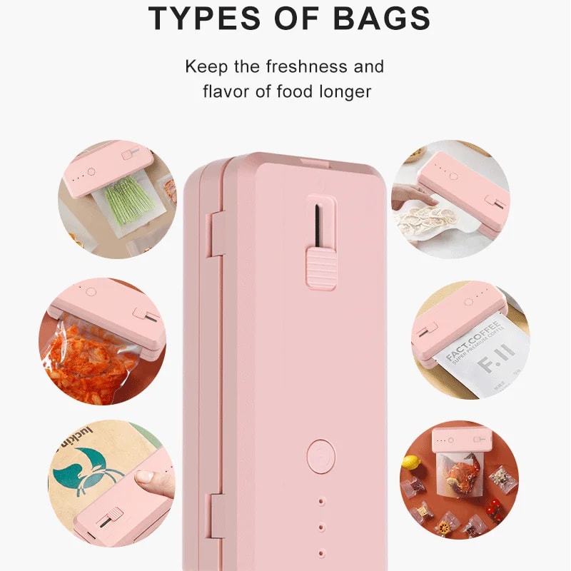 Portable Mini Food Packaging Sealing Machine USB Charging Kitchen Sealing Machine 4