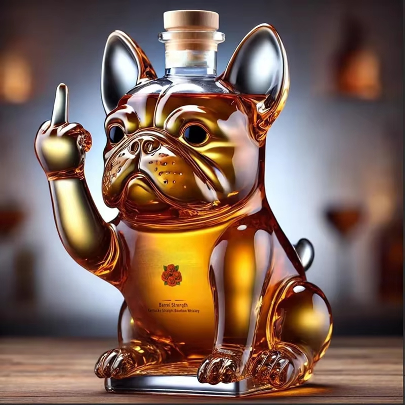 Whiskey Decanter For Pranks Funny French Bulldog Bottle Statue Home Office Decor Wine Cocktail Dec 1
