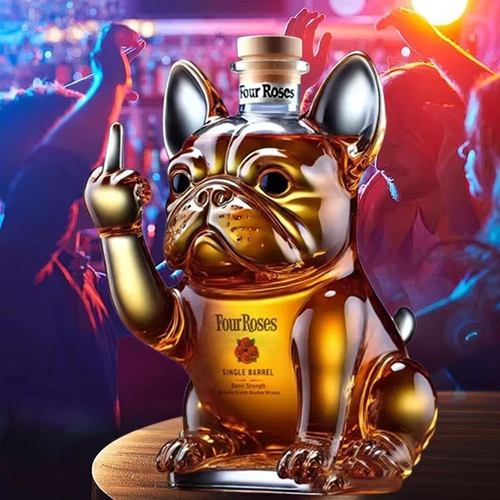 Whiskey Decanter For Pranks Funny French Bulldog Bottle Statue Home Office Decor Wine Cocktail Dec 5