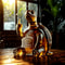Middle Finger Whiskey Glass Decanter, Duck Turtle Dog, Glass Whiskey Bottle Statue Decoration for Home Bar Office