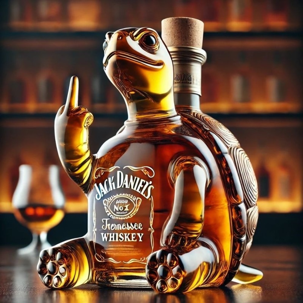Middle Finger Whiskey Glass Decanter, Duck Turtle Dog, Glass Whiskey Bottle Statue Decoration for Home Bar Office
