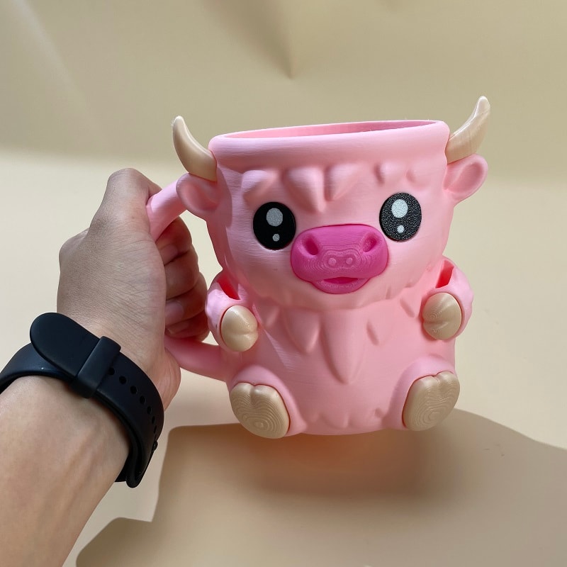 Reusable Highland Cow Ice Pint Holder, Printed Ice Cream Pint Containers, Snack Drawer & Handle - Beer Can Sleeves