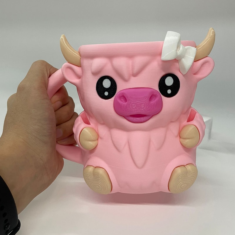 Reusable Highland Cow Ice Pint Holder, Printed Ice Cream Pint Containers, Snack Drawer & Handle - Beer Can Sleeves