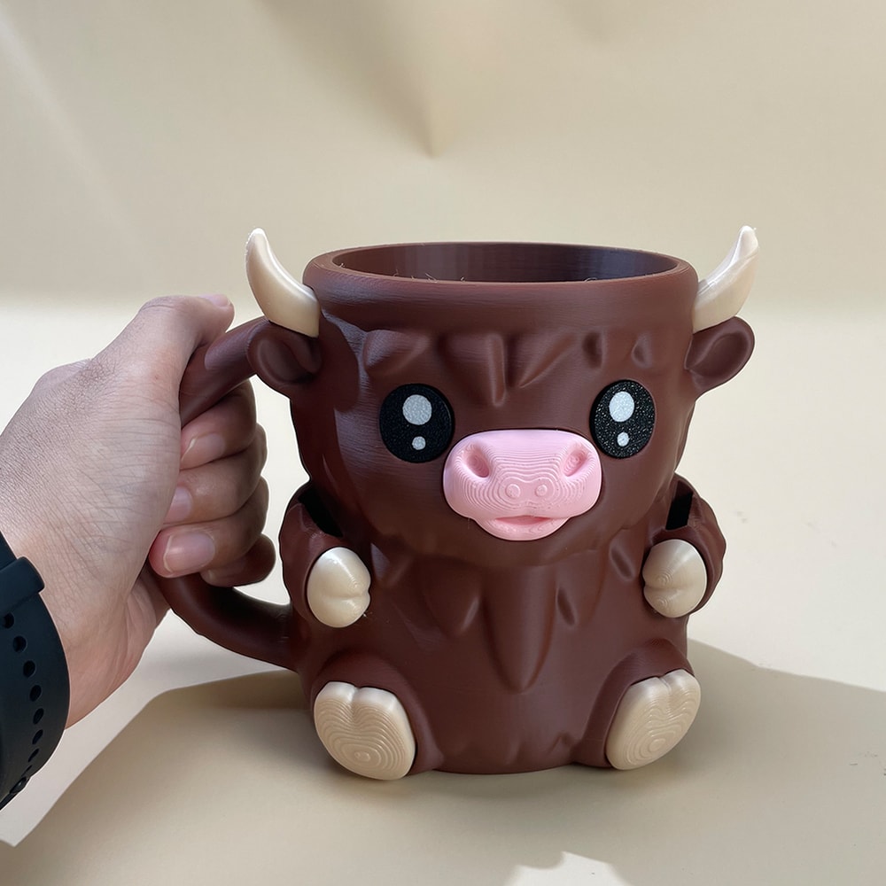 Reusable Highland Cow Ice Pint Holder, Printed Ice Cream Pint Containers, Snack Drawer & Handle - Beer Can Sleeves