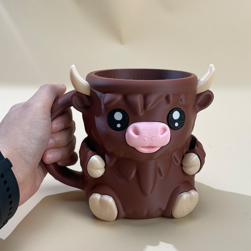 Reusable Highland Cow Ice Pint Holder, Printed Ice Cream Pint Containers, Snack Drawer & Handle - Beer Can Sleeves