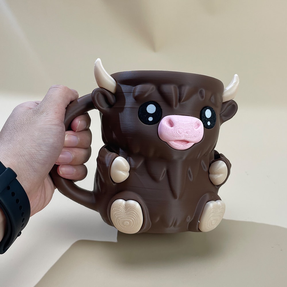 Reusable Highland Cow Ice Pint Holder, Printed Ice Cream Pint Containers, Snack Drawer & Handle - Beer Can Sleeves