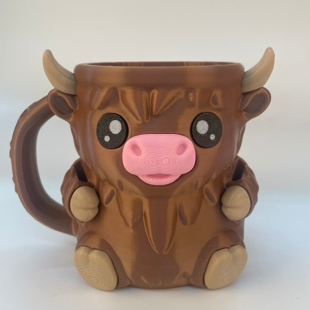 Reusable Highland Cow Ice Pint Holder, Printed Ice Cream Pint Containers, Snack Drawer & Handle - Beer Can Sleeves