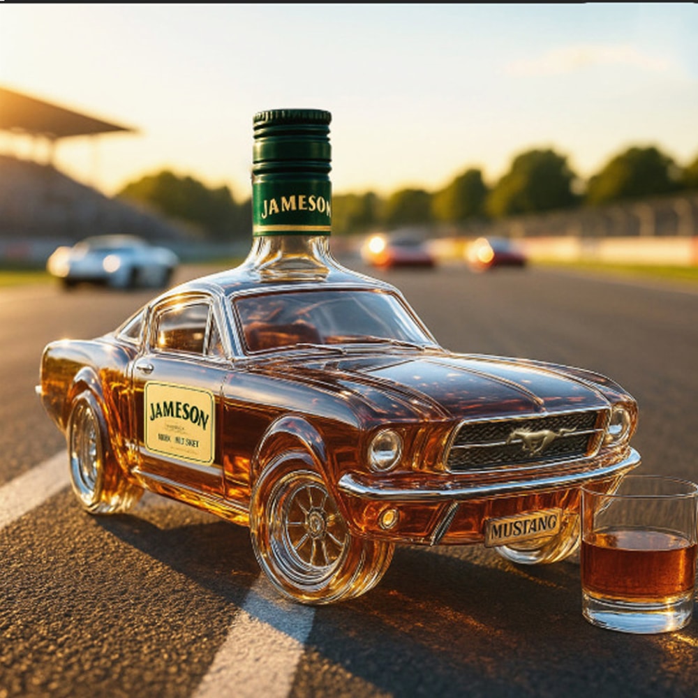 Creative Police Car Whiskey Decanter, Auto Model Wine Glass Set, Bottle Home Decor Gift