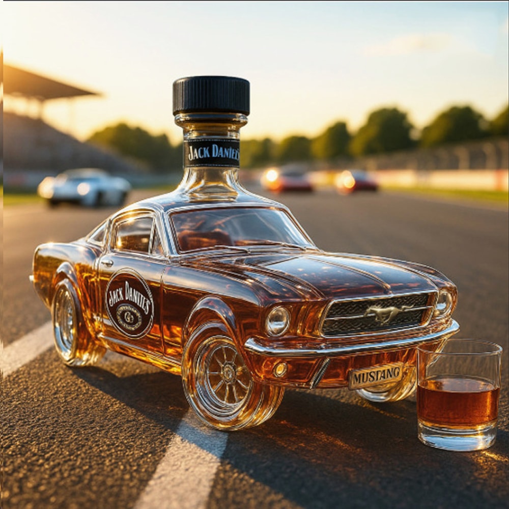 Creative Police Car Whiskey Decanter, Auto Model Wine Glass Set, Bottle Home Decor Gift