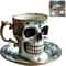 Gothic Skull Crusher Coffee Mug, Stylish Resin Bonehead Design, Skeleton Head Mugs for Collectors