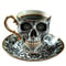 Gothic Skull Crusher Coffee Mug, Stylish Resin Bonehead Design, Skeleton Head Mugs for Collectors