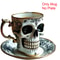 Gothic Skull Crusher Coffee Mug, Stylish Resin Bonehead Design, Skeleton Head Mugs for Collectors
