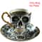 Gothic Skull Crusher Coffee Mug, Stylish Resin Bonehead Design, Skeleton Head Mugs for Collectors