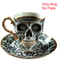 Gothic Skull Crusher Coffee Mug, Stylish Resin Bonehead Design, Skeleton Head Mugs for Collectors