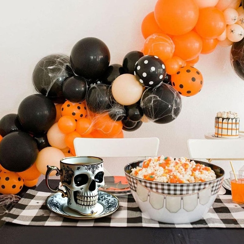 Gothic Skull Crusher Coffee Mug, Stylish Resin Bonehead Design, Skeleton Head Mugs for Collectors