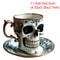 Gothic Skull Crusher Coffee Mug, Stylish Resin Bonehead Design, Skeleton Head Mugs for Collectors