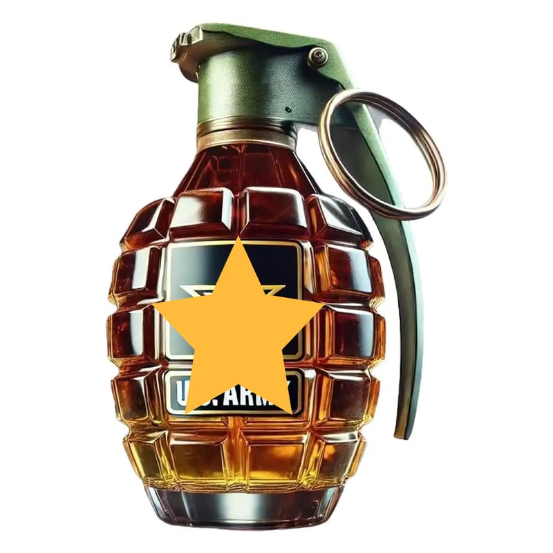 Unique Engraved Whiskey Glass with Eagle Emblem Bottle, Hand Shape, Bar Gift