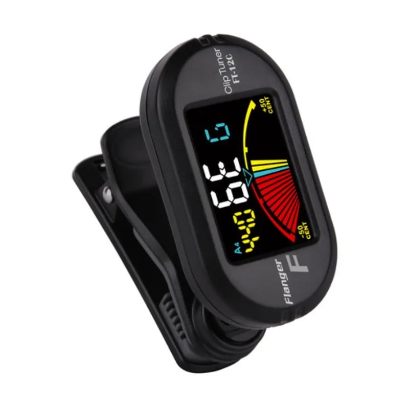 Tuner with Clip Mount Display, Colorful Screen Chromatic Tuner for Guitar, Bass, Ukulele, Violin Accessories