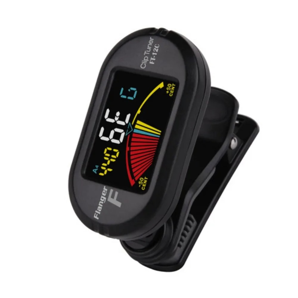 Tuner with Clip Mount Display, Colorful Screen Chromatic Tuner for Guitar, Bass, Ukulele, Violin Accessories